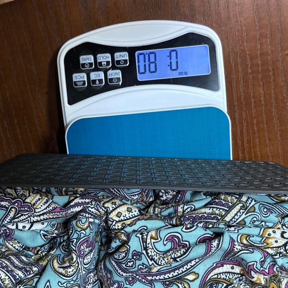 Aryeh‎ Blue Paisley Floral Short Sleeve Tunic Dress Pockets Size Small Bohemian - Picture 7 of 7